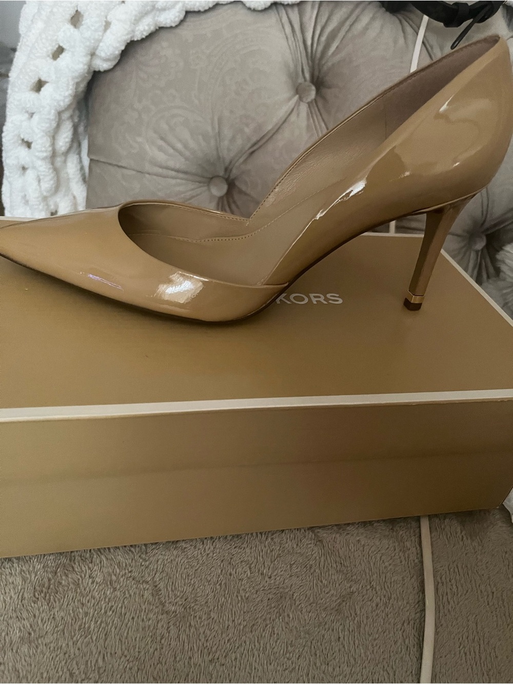 Michael Kors Nude Patent Ashby Flex Mid Pump
